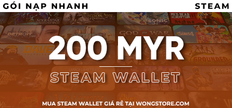 Steam code wallet  200 MYR (~1tr3 VNĐ)